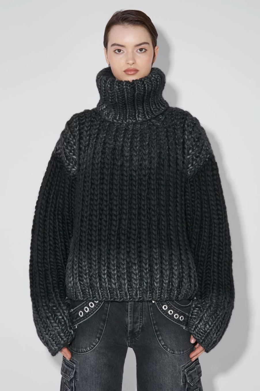 MISBHV Bulky Wax Sweater Black Best