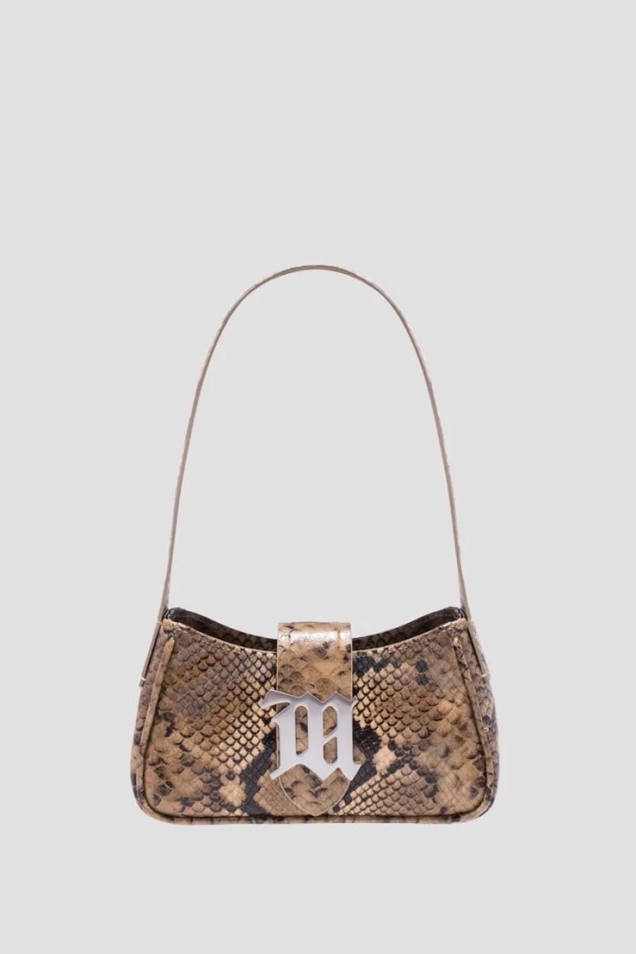 MISBHV Leather Shoulder Bag Mini Snakeskin Snakeskin Beige Wholesale