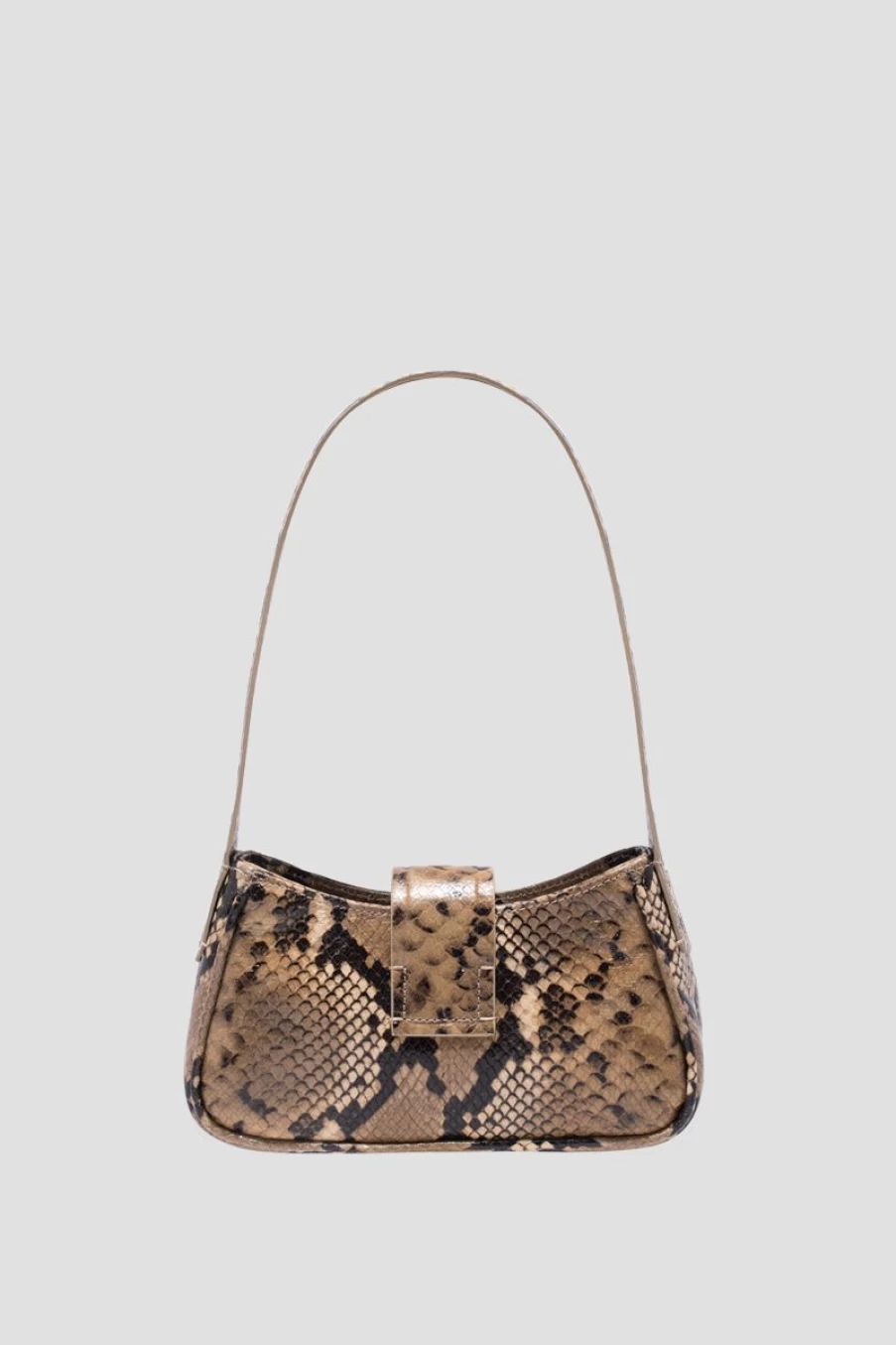 MISBHV Leather Shoulder Bag Mini Snakeskin Snakeskin Beige Wholesale