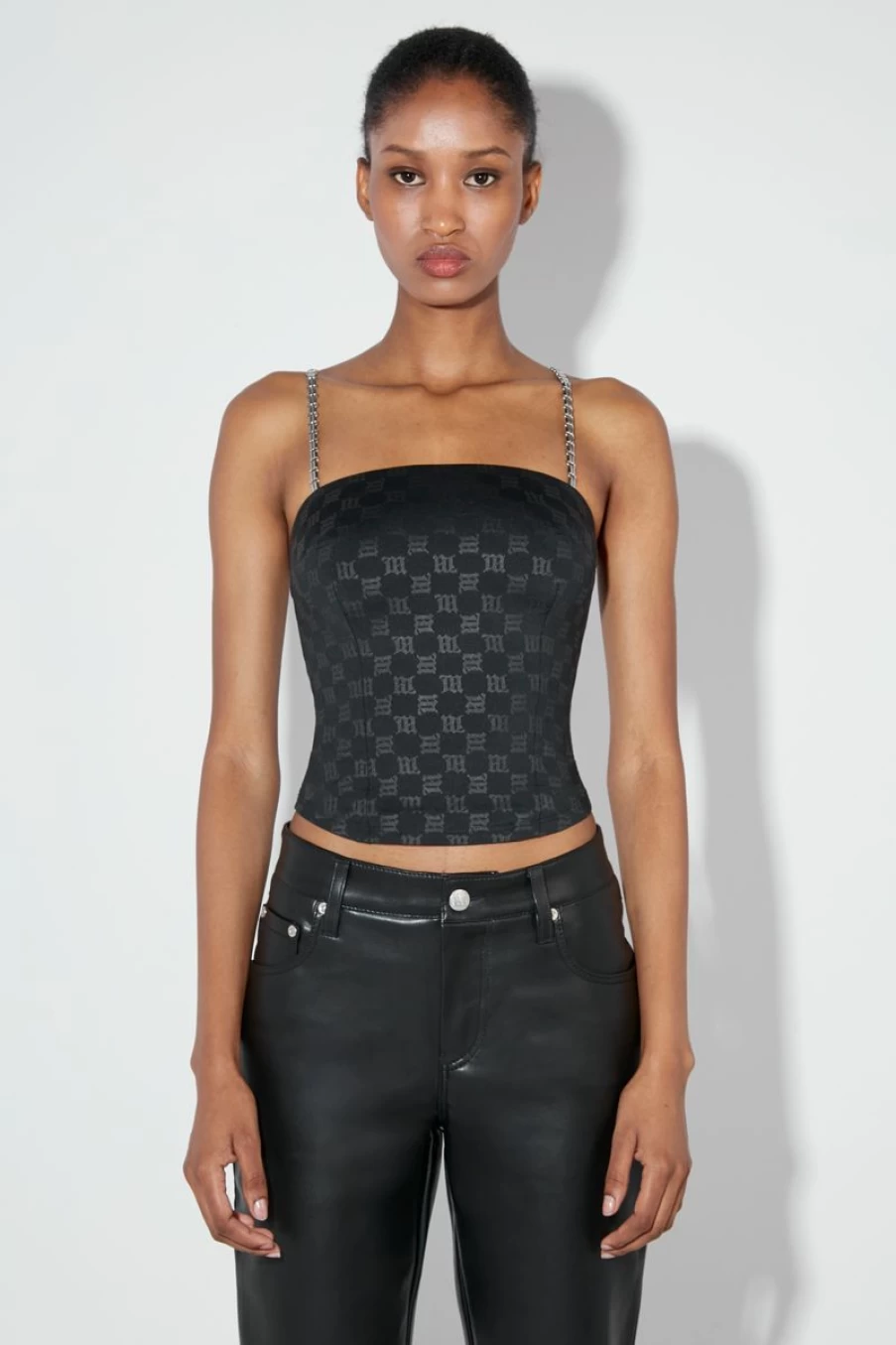 MISBHV Monogram Spaghetti Top Black Wholesale