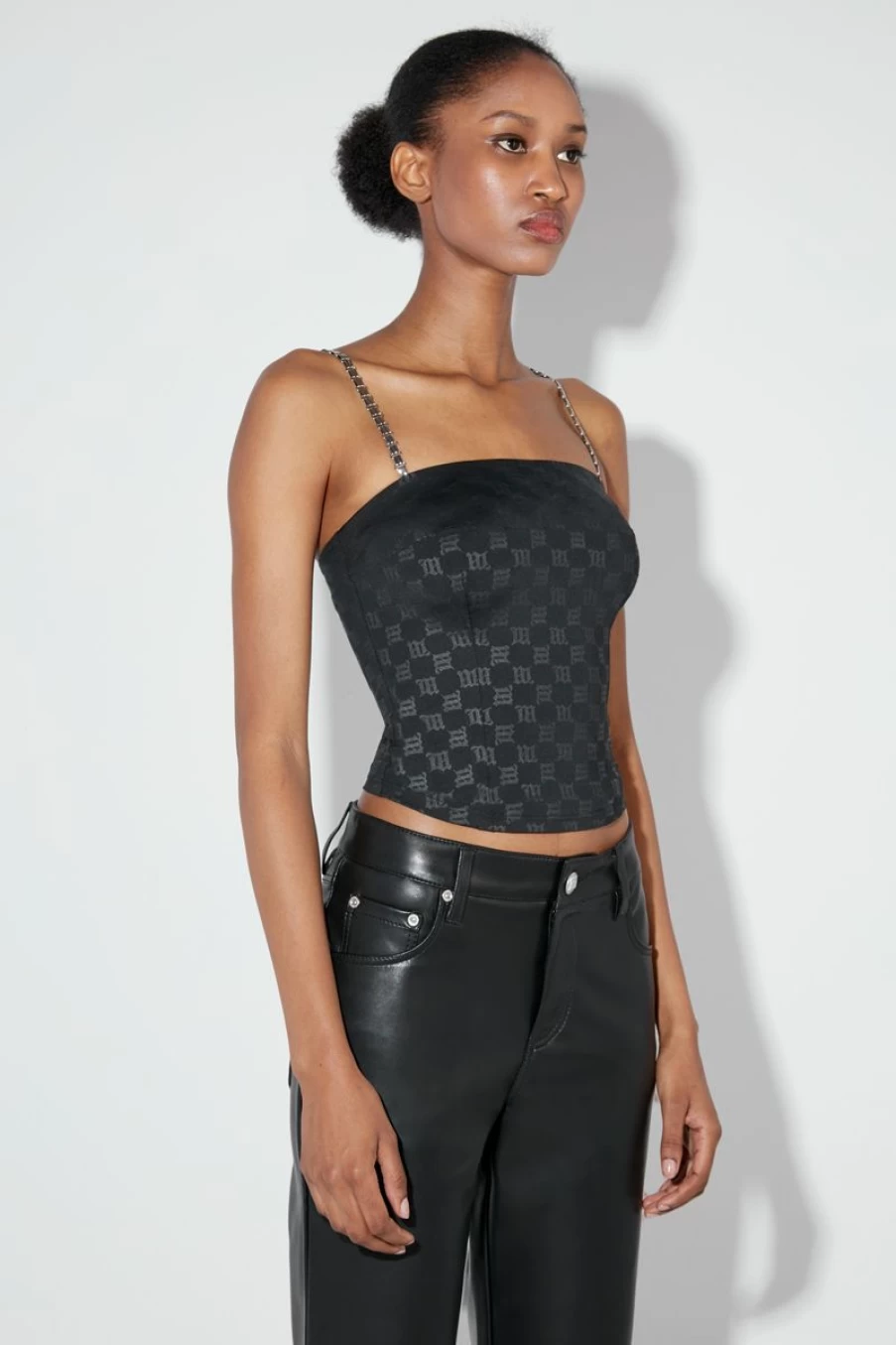 MISBHV Monogram Spaghetti Top Black Wholesale