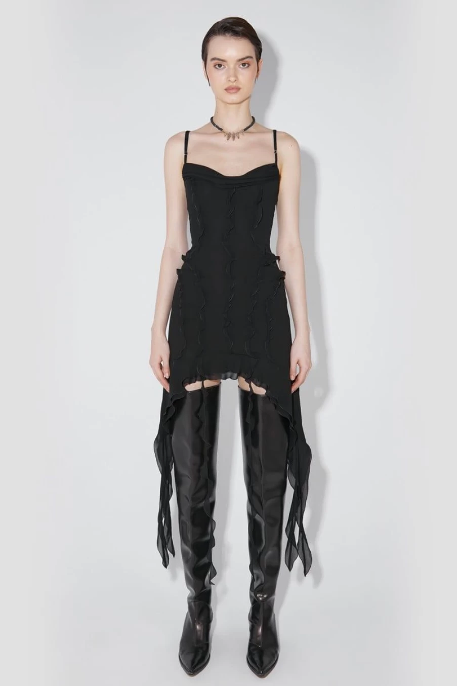 MISBHV Chiffon Mini Dress Black Best