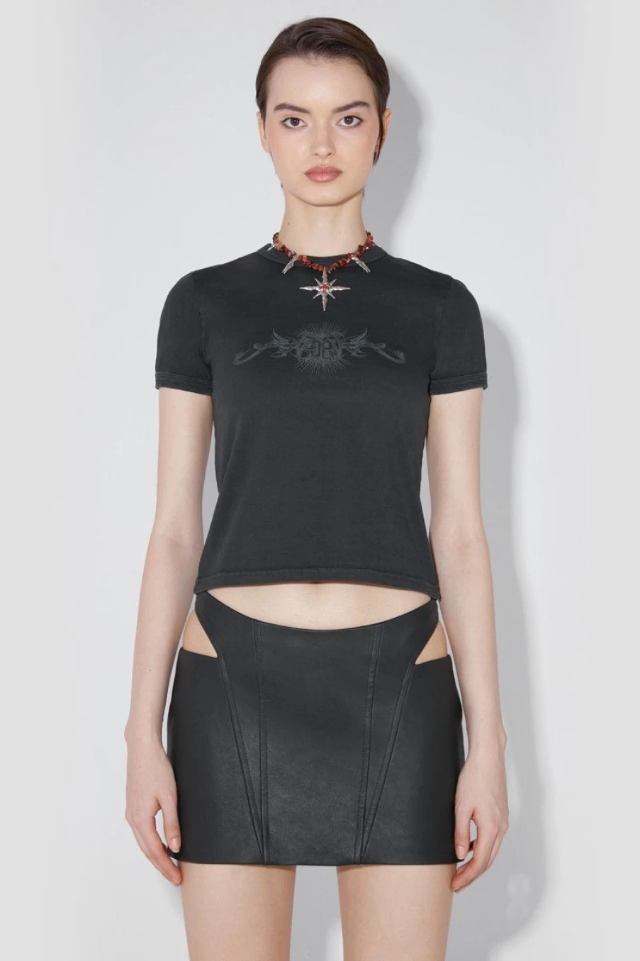 MISBHV Liz Short Tshirt Washed Black Wholesale