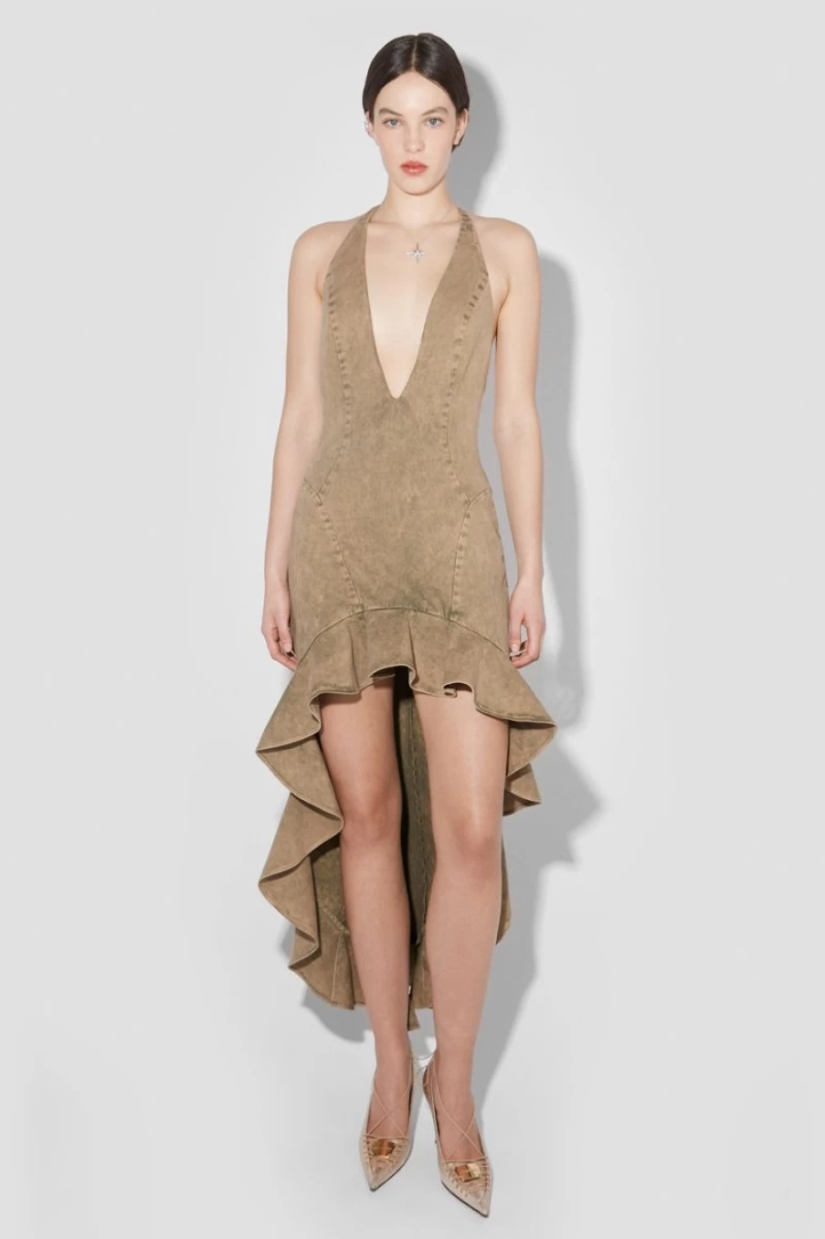 MISBHV Ibiza Dress Brown Clearance