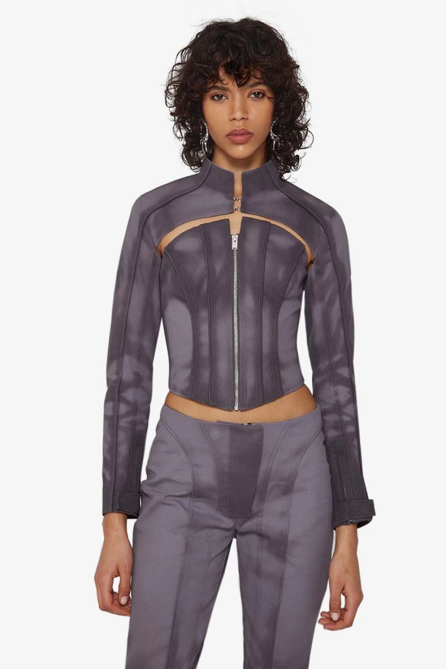 MISBHV Harley Heat Reactive Corset Top Dark Gray Hot