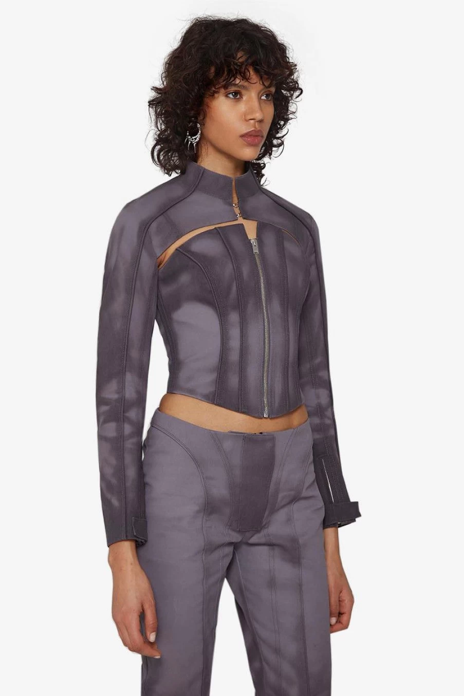 MISBHV Harley Heat Reactive Corset Top Dark Gray Hot