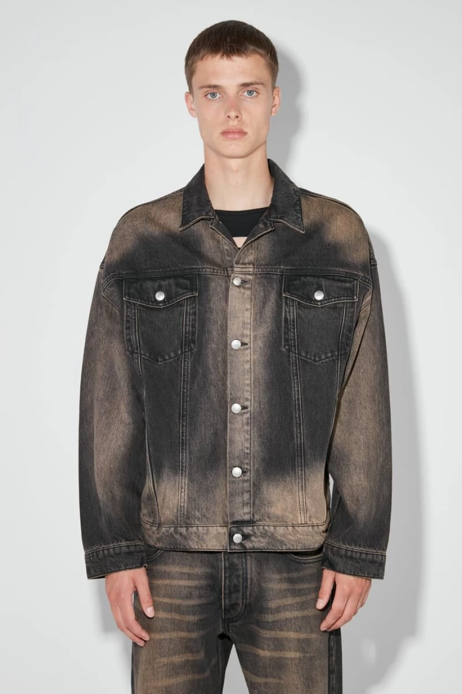 MISBHV 2000 Denim Trucker Jacket Black/Brown Wholesale