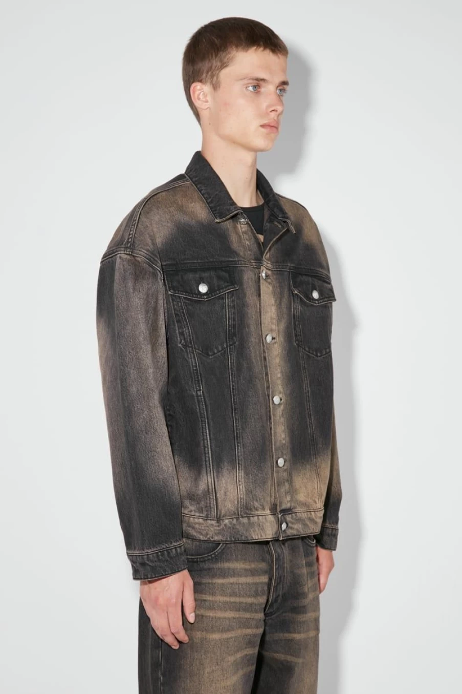 MISBHV 2000 Denim Trucker Jacket Black/Brown Wholesale