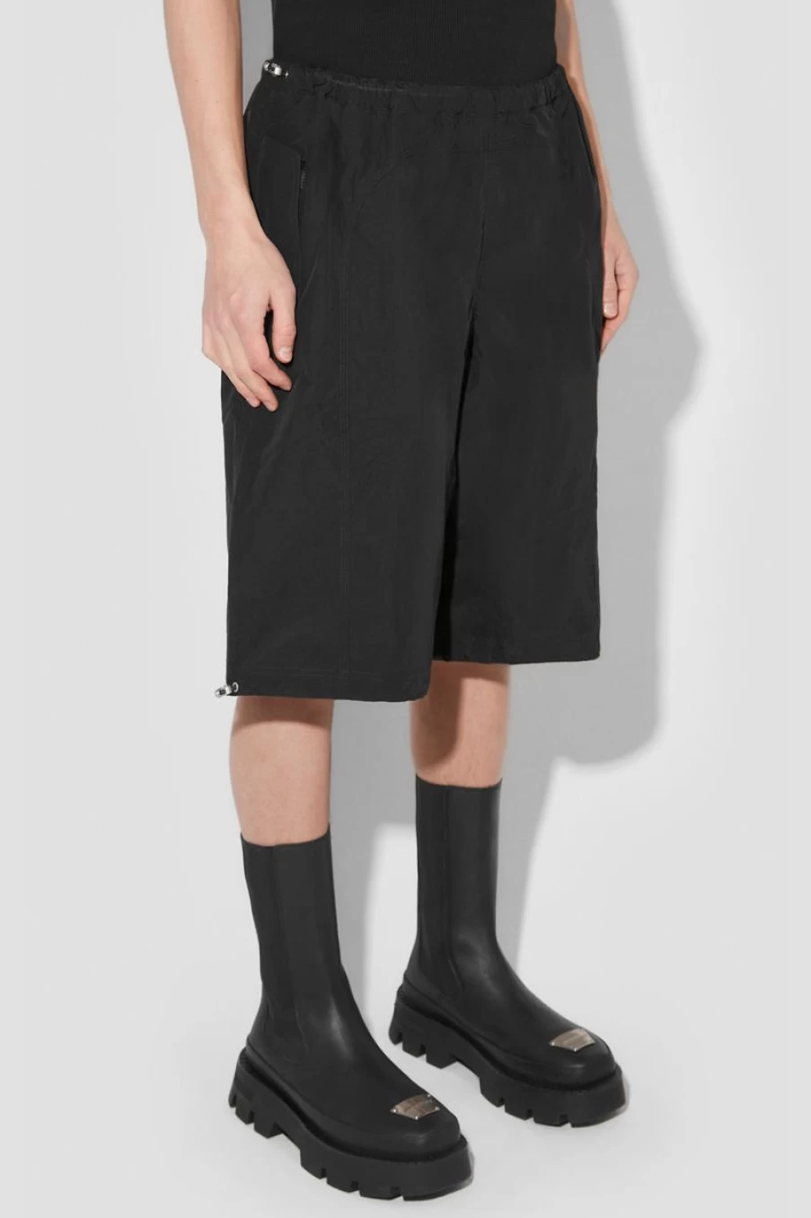 MISBHV Crushed Nylon Parachute Shorts Black Clearance