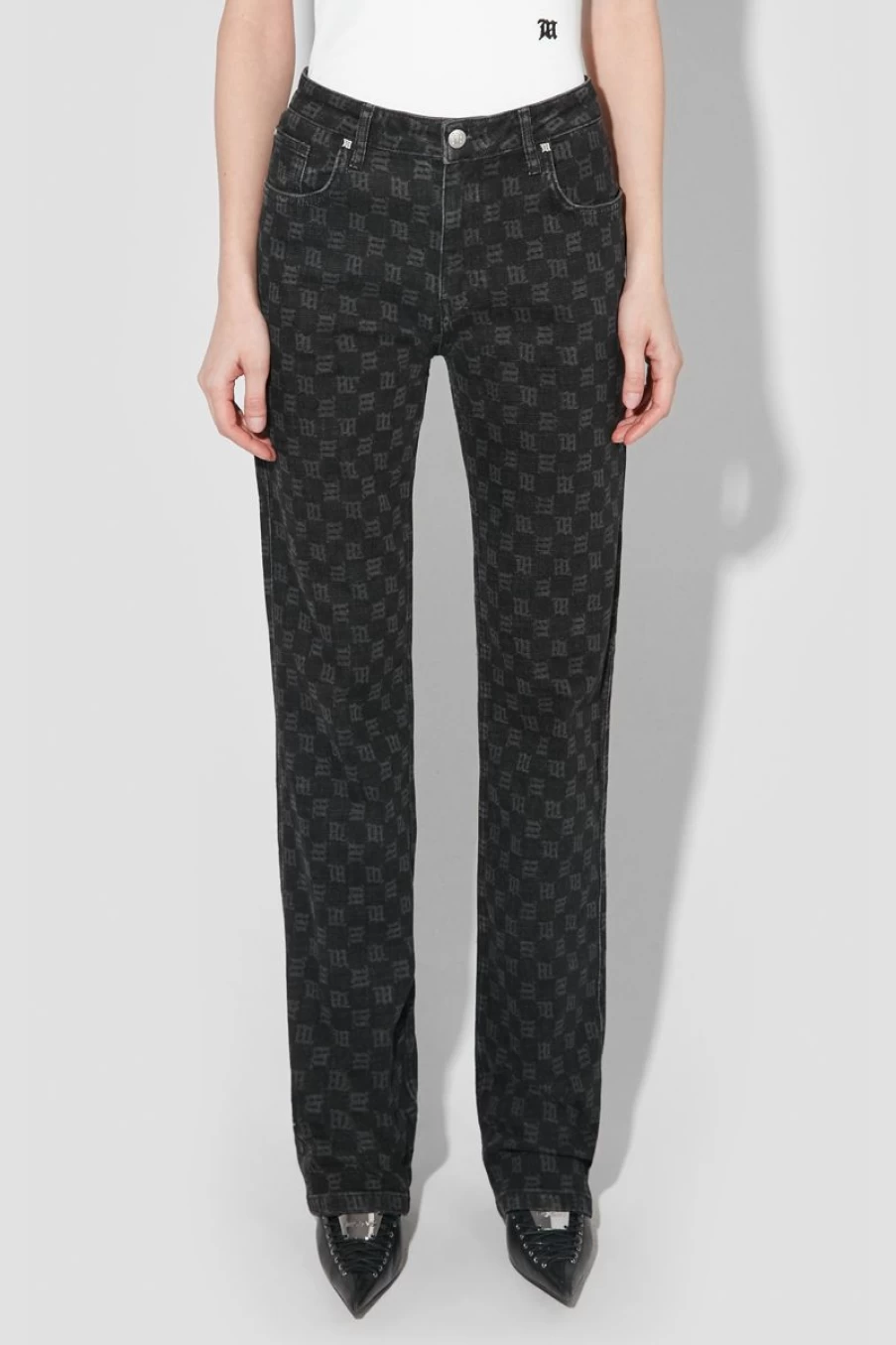 MISBHV Denim Monogram Trousers Black Hot