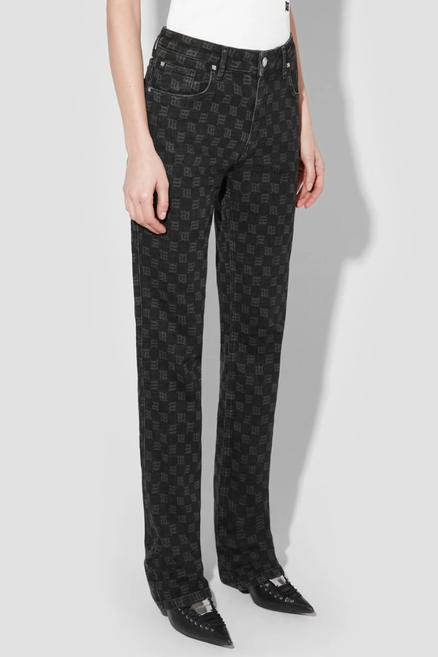 MISBHV Denim Monogram Trousers Black Hot