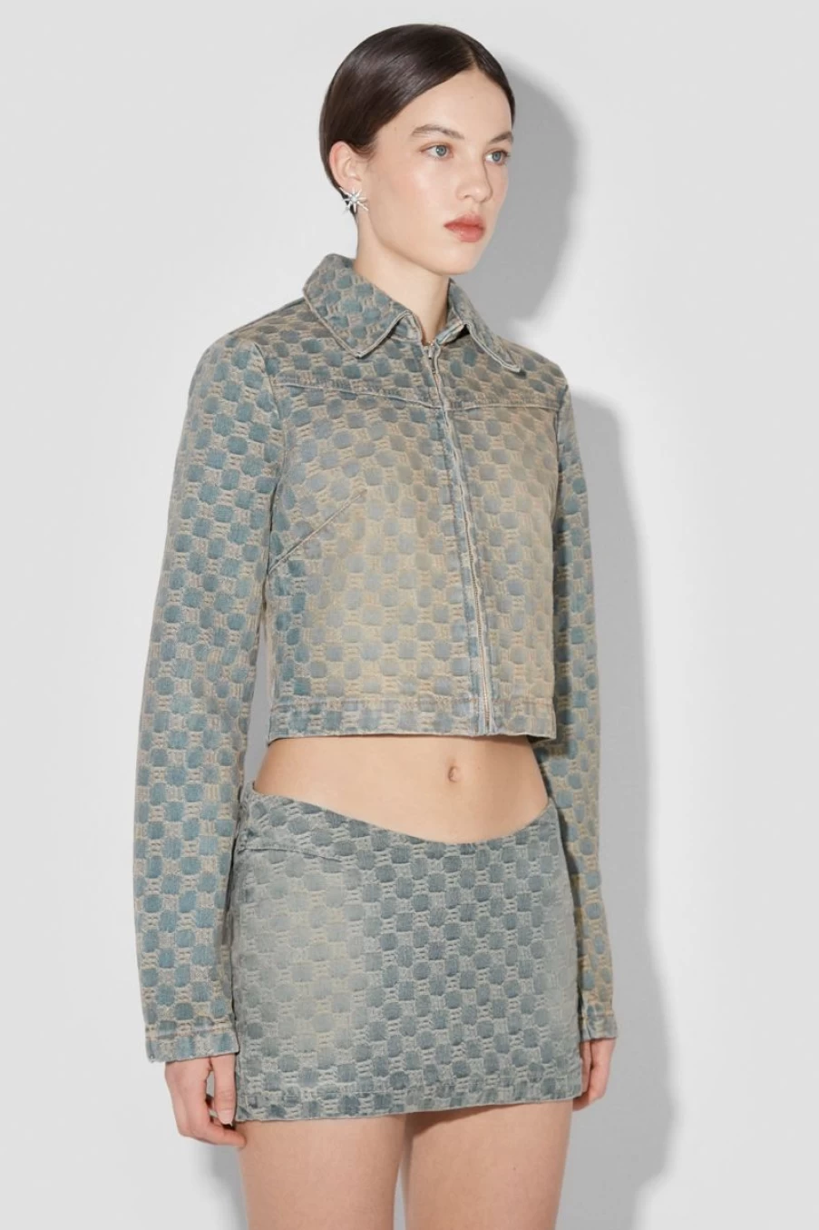 MISBHV Jacquard Denim Monogram Jacket Blue Best