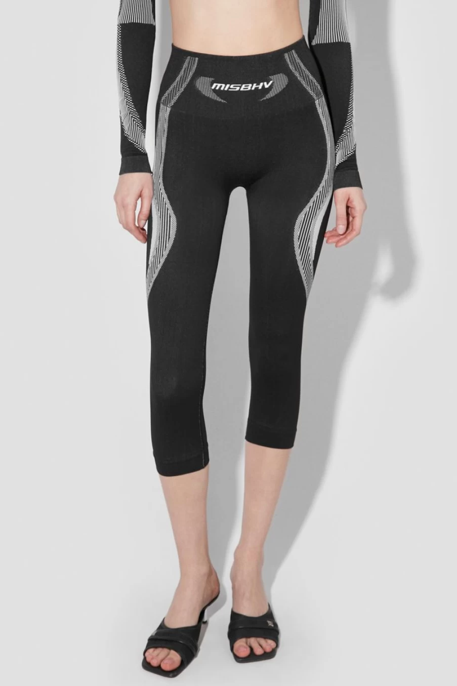 MISBHV Sport Capri Leggings Black/White Hot