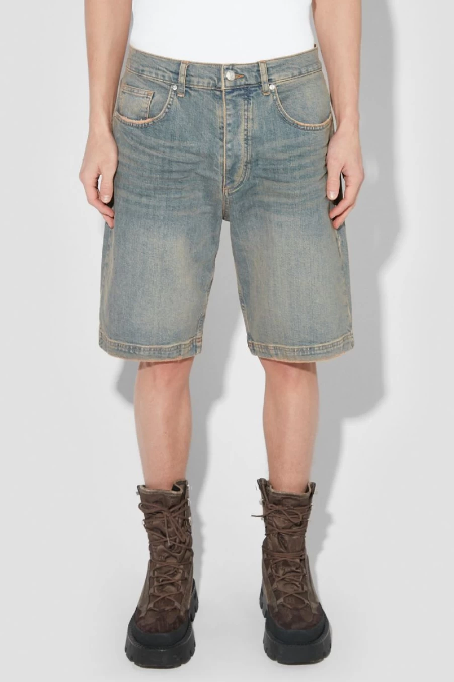 MISBHV Sunset Wash Baggy Denim Shorts Blue Online