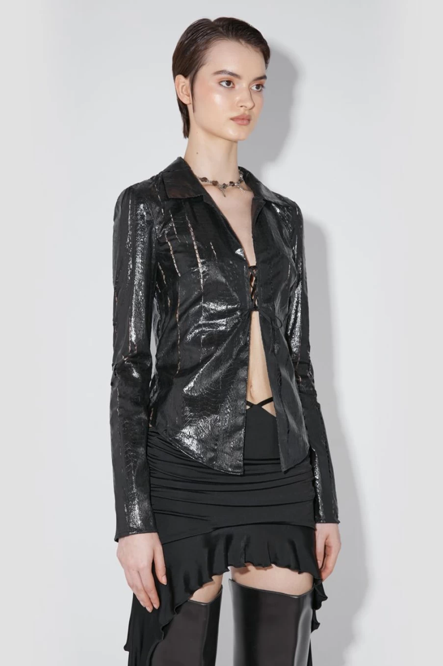 MISBHV Silk Shirt Black Hot