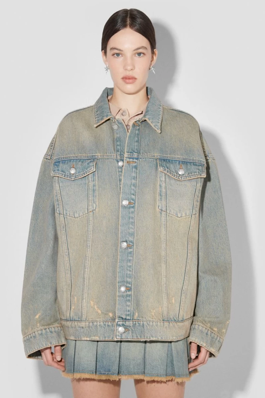 MISBHV Sunset Wash Oversized Denim Jacket Blue Online