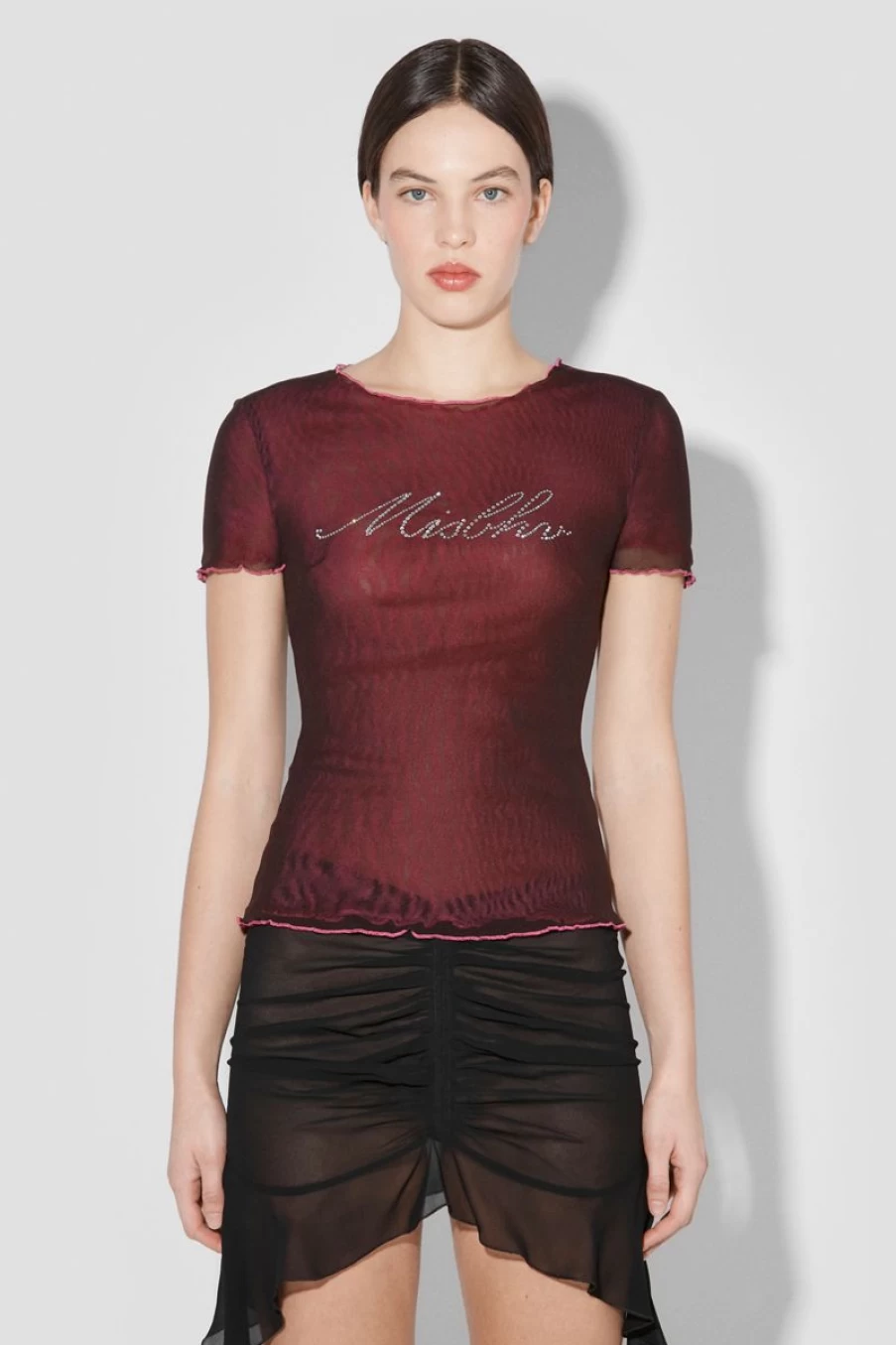 MISBHV Misbhv Crystal Double Layered T-Shirt / Brown/Pink Best