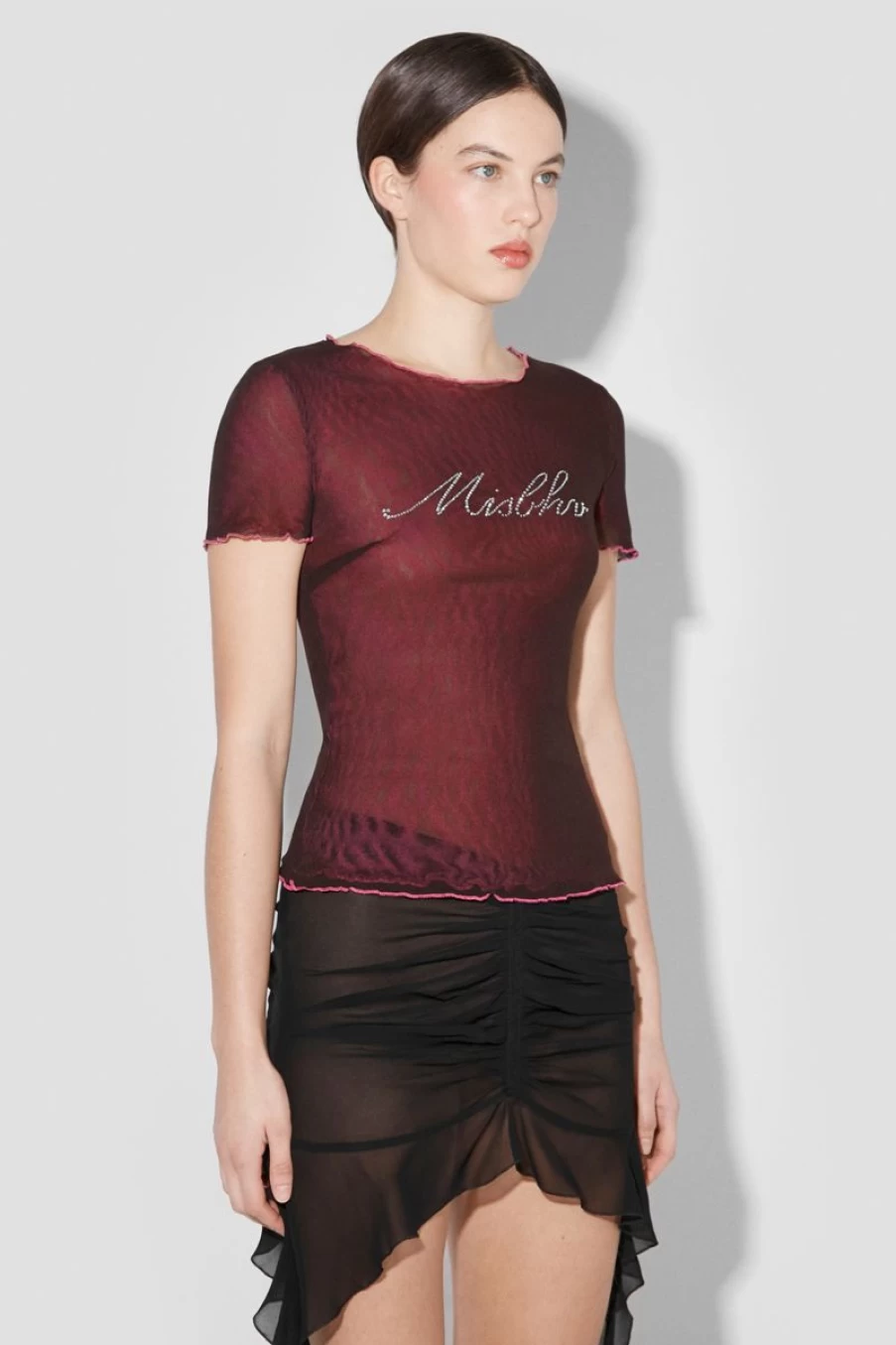 MISBHV Misbhv Crystal Double Layered T-Shirt / Brown/Pink Best