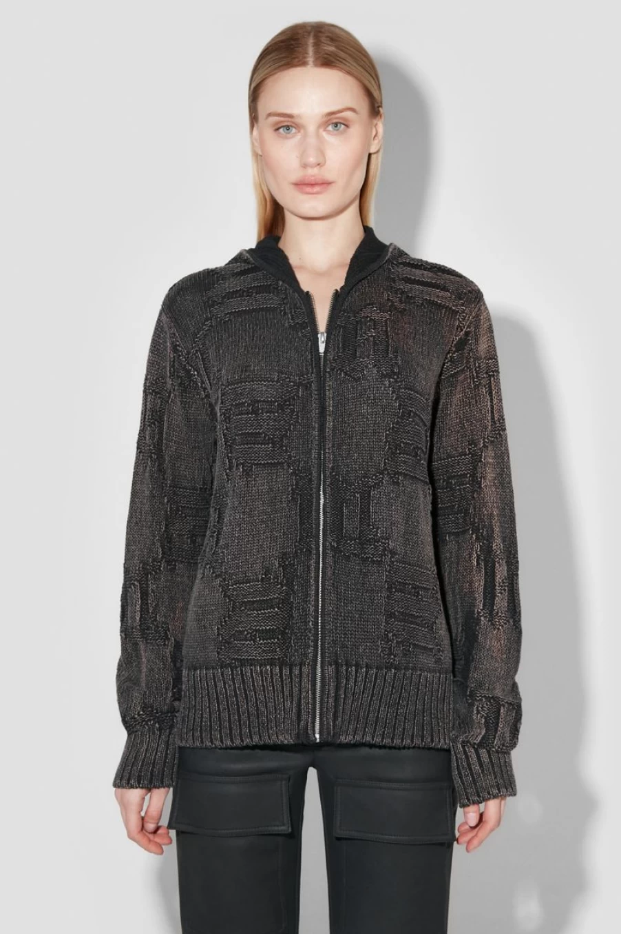 MISBHV Monogram Knitted Hoodie Black Wholesale